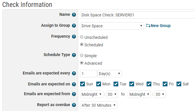 Check Frequency Settings