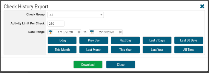 Activity Exporting