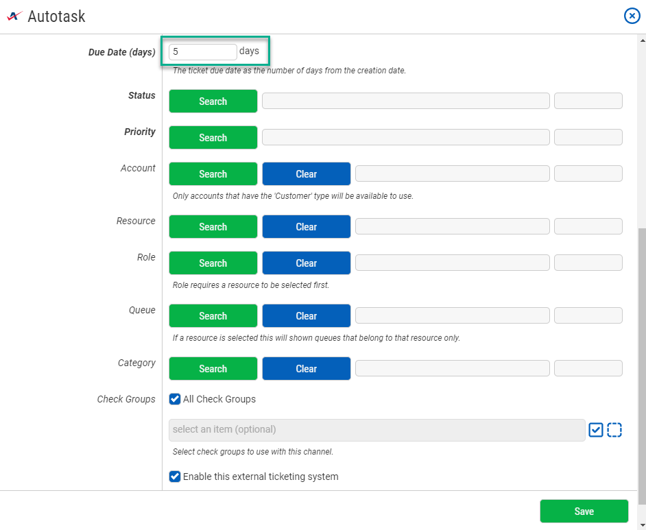 Autotask Integration • Help Guide • CheckCentral by Binary Fortress ...